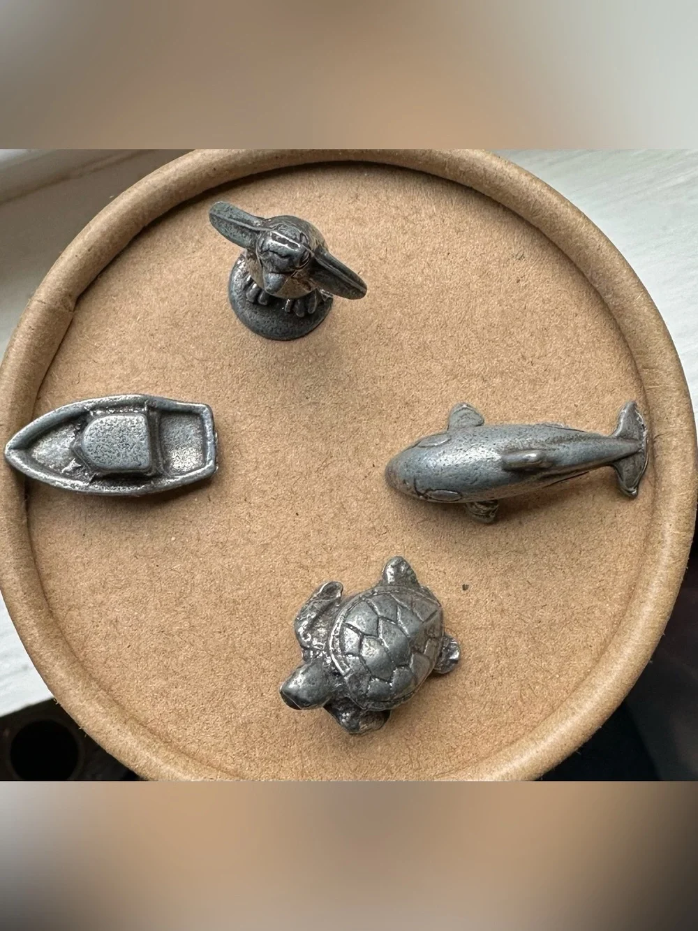 Sea World Monopoly pieces • set of 4 • metal • board games